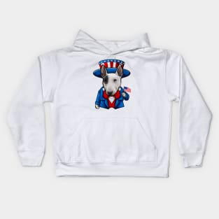 Fourth of July Bull Terrier Kids Hoodie